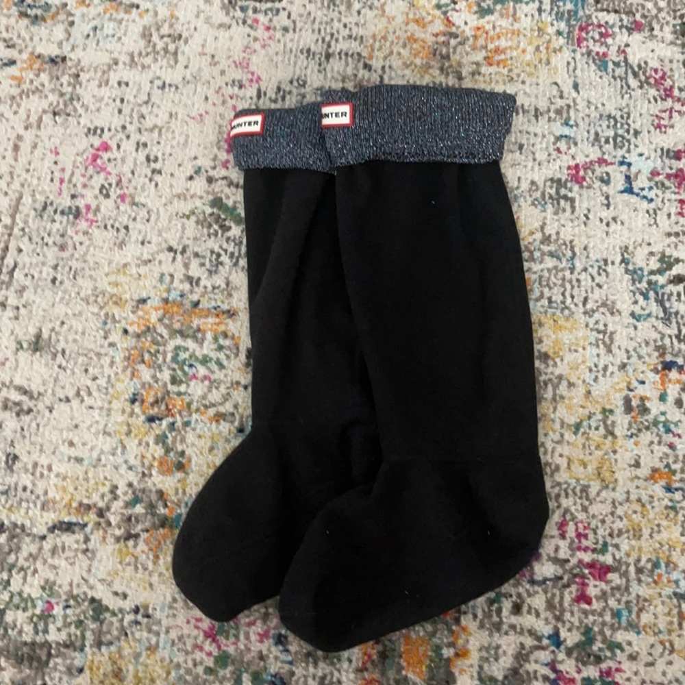 Hunter Multicolored Metallic Rain boot socks Medium